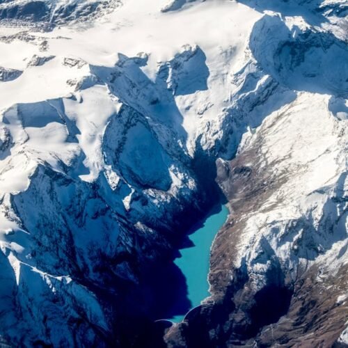 Mountain Landscapes - Explore the breathtaking aerial view of snow-cov #11625048