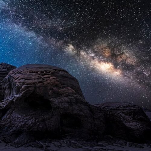 Desert Wilderness - Stunning view of the Milky Way over desert rocks #11725458
