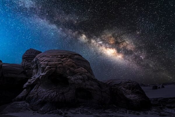 Desert Wilderness - Stunning view of the Milky Way over desert rocks #11725458