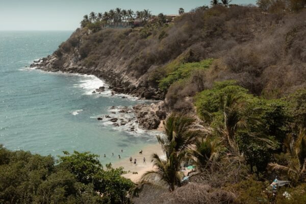 Beach Scenery - A picturesque beach cove in Puerto Escondido, Me #15941871
