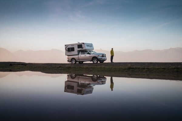 Lake Reflections - Discover tranquility with a camper van by a refl #17237088