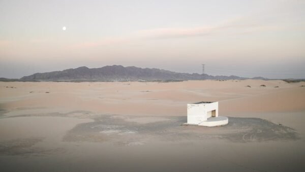 Desert Wilderness - A lonely structure in Samalayuca dunes, Mexico u #17923063