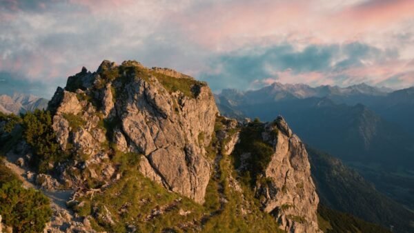 Mountain Landscapes - Majestic rocky peaks in Oberstdorf, Germany duri #18099105