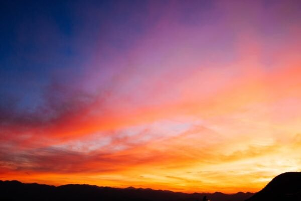 Mountain Landscapes - Beautiful colorful sunset sky with vibrant hues  #2371901