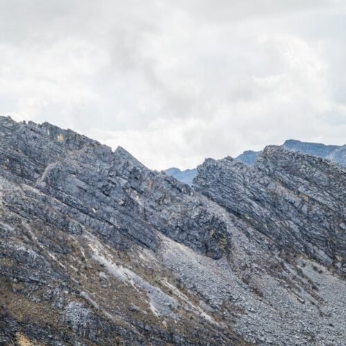 Snow Mountains - Breathtaking view of rocky mountain peaks in El  #28155326