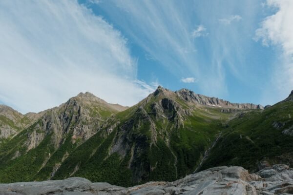 Mountain Landscapes - Majestic alpine mountains under a vibrant blue s #28512542
