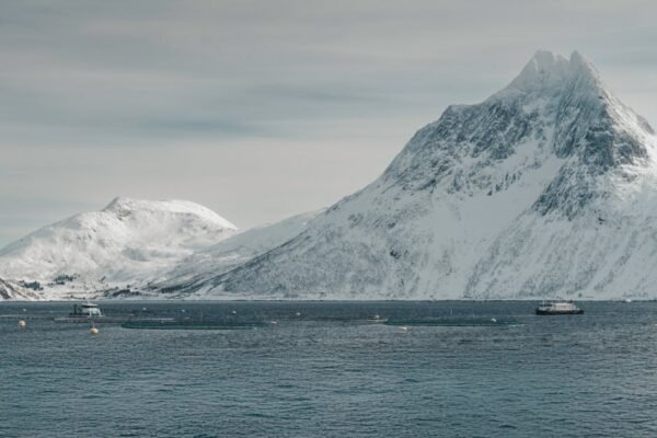Snow Mountains - A serene landscape of snow-covered mountains and #29304914