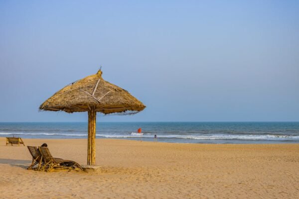 Beach Scenery - Calm beach scene in Puri, Odisha with a solitary #29547310