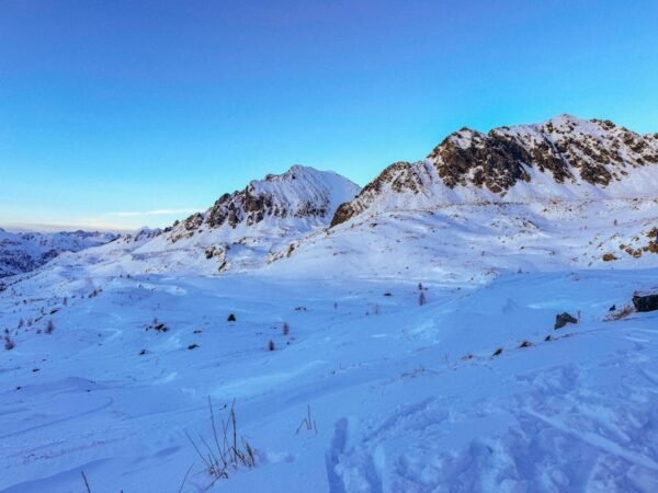 Snow Mountains - A breathtaking view of the snow-covered Alps in  #35101579