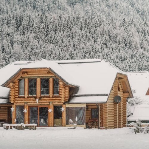 Snow Mountains - Charming log cabin in snowy Hallstatt, Austria s #35124483