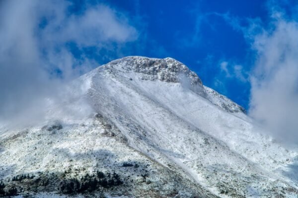 Mountain Landscapes - Beautiful snow-covered mountain peak with a vibr #36437590