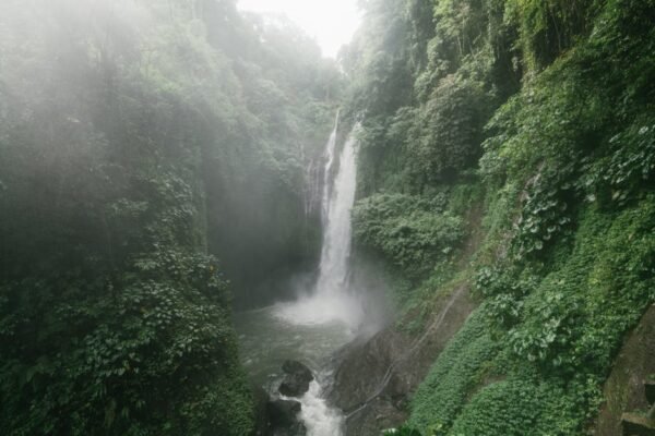 Desert Wilderness - Wonderful Aling Aling Waterfall among lush green #4534200