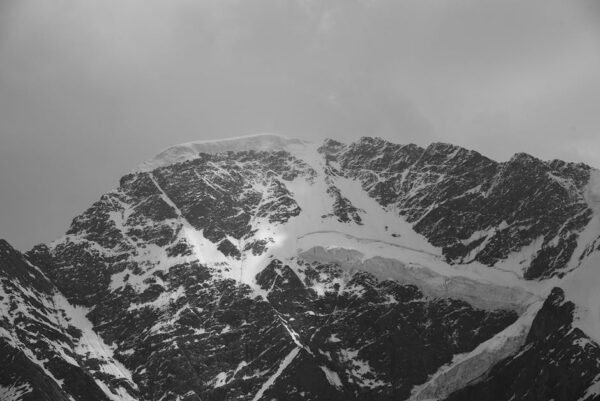 Snow Mountains - Captivating monochrome image showcasing a majest #8984149